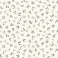 Makower Fabric Makower Christmas Fabric Scandi 2023 Scatter Silver 2578S  - The Sewing Studio