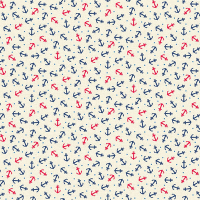 Makower Fabric Nautical Anchors 2501 Q