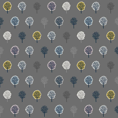 Makower Heather and Sage Fabric Trees Grey