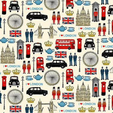 Makower Fabric London Revival 981 1