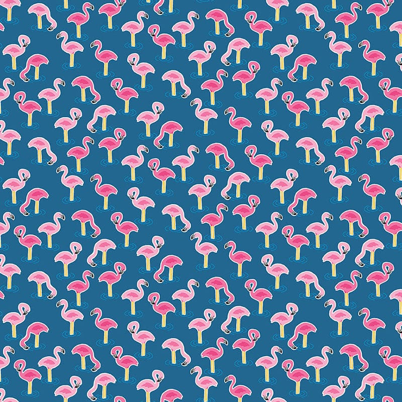 Makower Fabric Pool Party 2440 B Flamingos