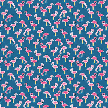 Makower Fabric Pool Party 2440 B Flamingos