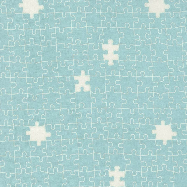 Moda Abc Xyz Fabric Puzzled Aqua 20817-13