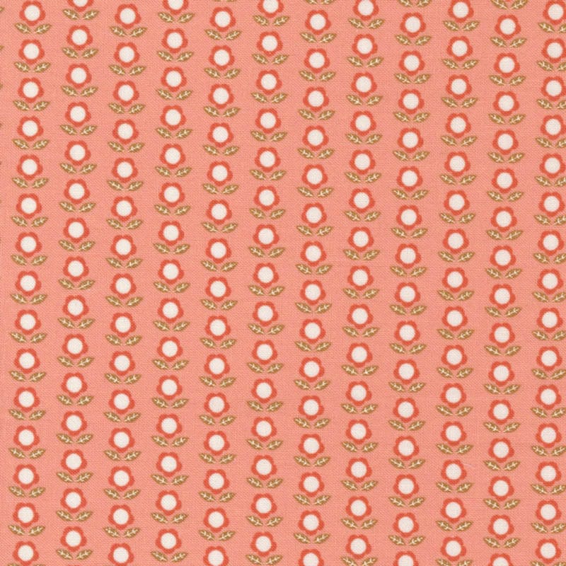 Moda Birdsong Fabric Little Flowers Peach 48357-12