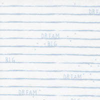 Moda D Is For Dream Big Stripe White Blue 25126-21