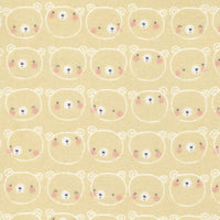 Moda D Is For Dream Flannel Bear Face Yellow 25122-15F