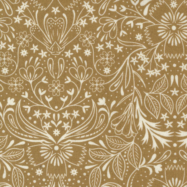 Moda Decorum Fabric Goodness Floral Damask Caramel 30681-22