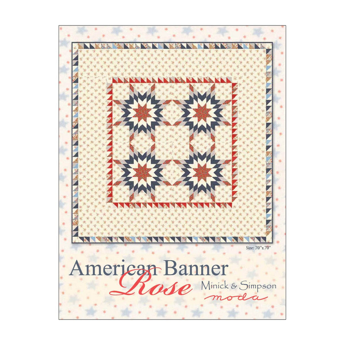 Moda Download Free Pattern: American Banner Rose  - The Sewing Studio