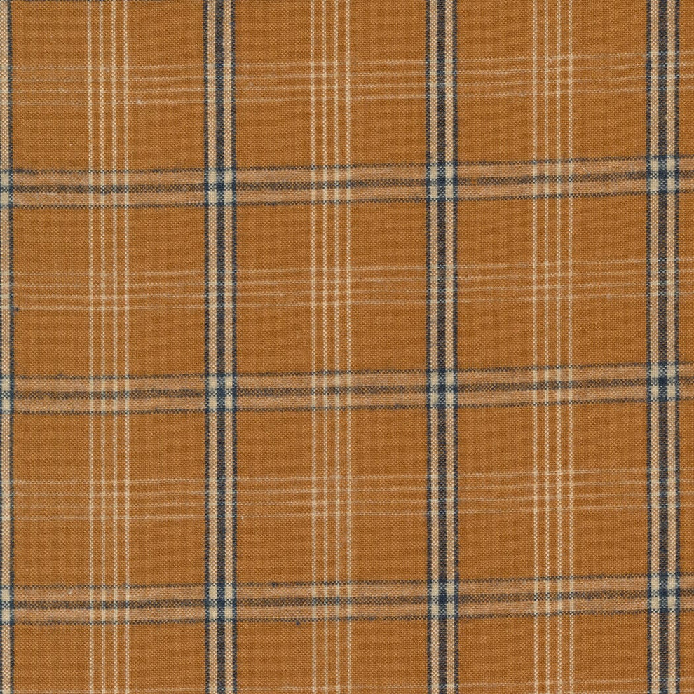 Moda Fabric Homemade Homespuns Woven Check Gold 9660 17  - The Sewing Studio