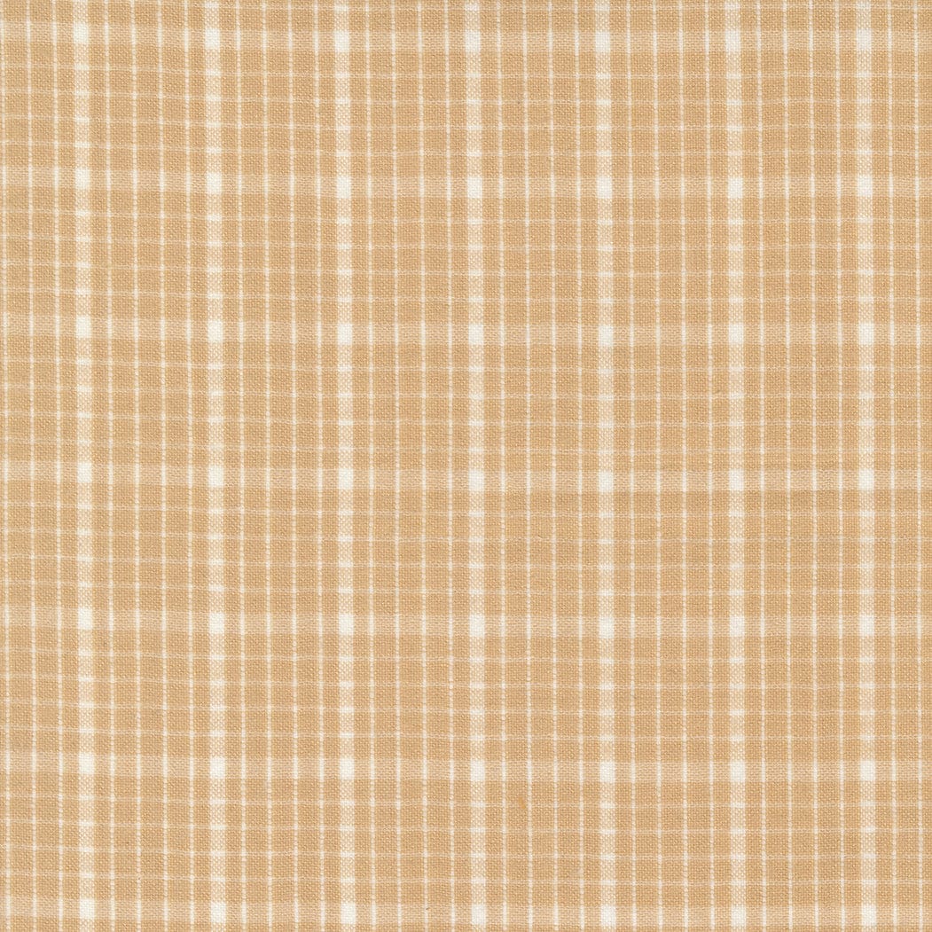 Moda Fabric Homemade Homespuns Woven Check Tan 9660 11  - The Sewing Studio