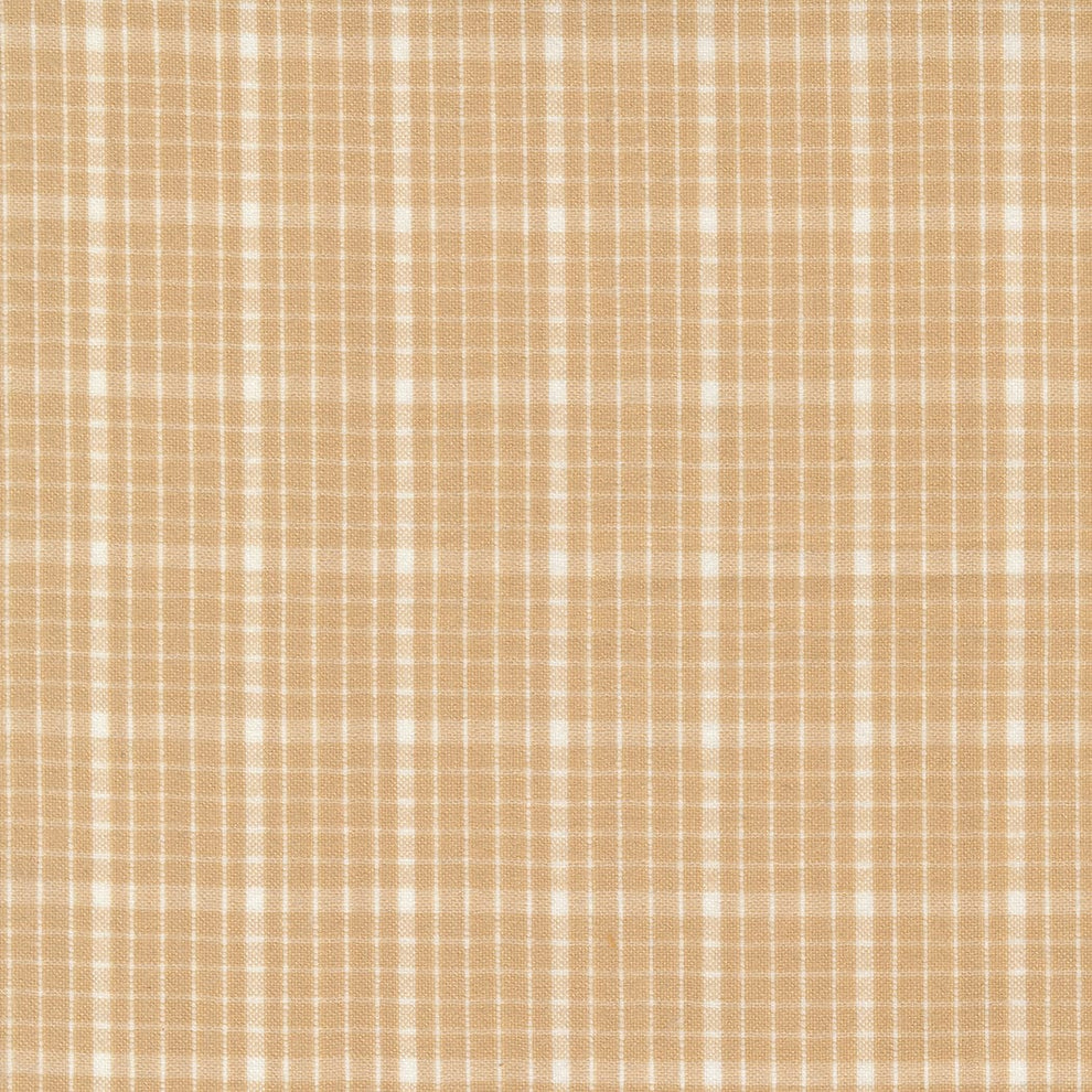 Moda Fabric Homemade Homespuns Woven Check Tan 9660 11  - The Sewing Studio