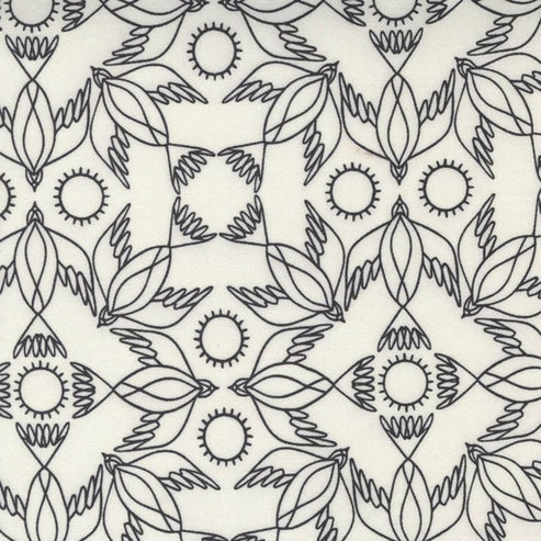 Moda Fabric Moda Birdsong Fabric Kaleidoscope Raven 48355-11  - The Sewing Studio