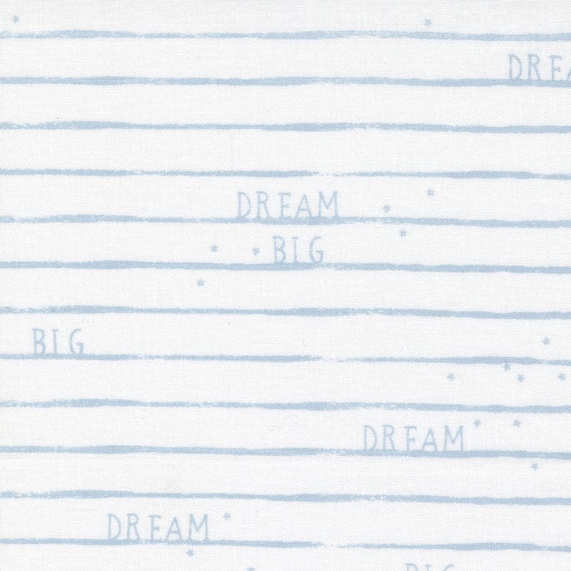 Moda Fabric Moda D Is For Dream Big Stripe White Blue 25126-21  - The Sewing Studio