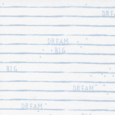 Moda D Is For Dream Big Stripe White Blue 25126-21