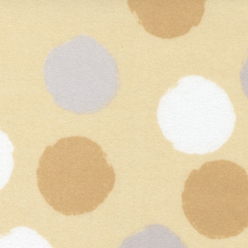 Moda Fabric Moda D Is For Dream Flannel Large Polka Yellow 25128-15F  - The Sewing Studio