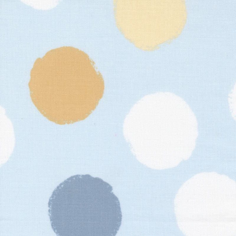 Moda Fabric Moda D Is For Dream Large Polka Blue 25128-14  - The Sewing Studio