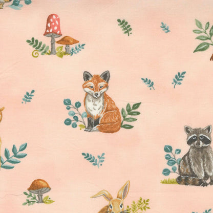 Moda Fabric Moda Effies Woods Animals Blush Fabric 56011 13  - The Sewing Studio