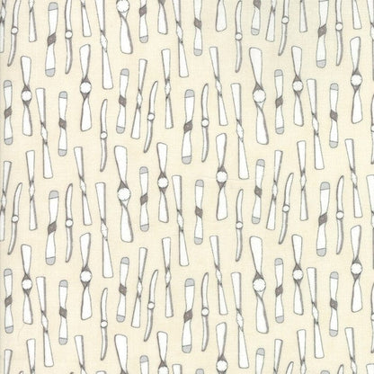 Moda Fabric Moda Fabric Mighty Machines Novelty Propellers Creamy  - The Sewing Studio