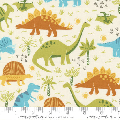 Moda Fabric Moda Fabric Stomp Stomp Roar Dino Stomp Bone 20820 11  - The Sewing Studio