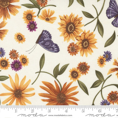 Moda Fabric Moda Fabric Sunflower Garden Large Print Porcelain 6891-11  - The Sewing Studio