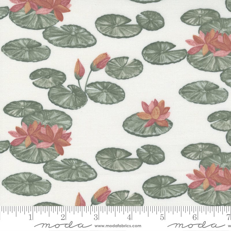 Moda Fabric Moda Fabric Watermarks Lily Pads Lily 6910 11  - The Sewing Studio