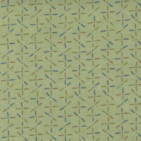 Moda Fabric Moda Fall Fantasy Flannels Criss Cross Fern Fabric 6846 12F  - The Sewing Studio