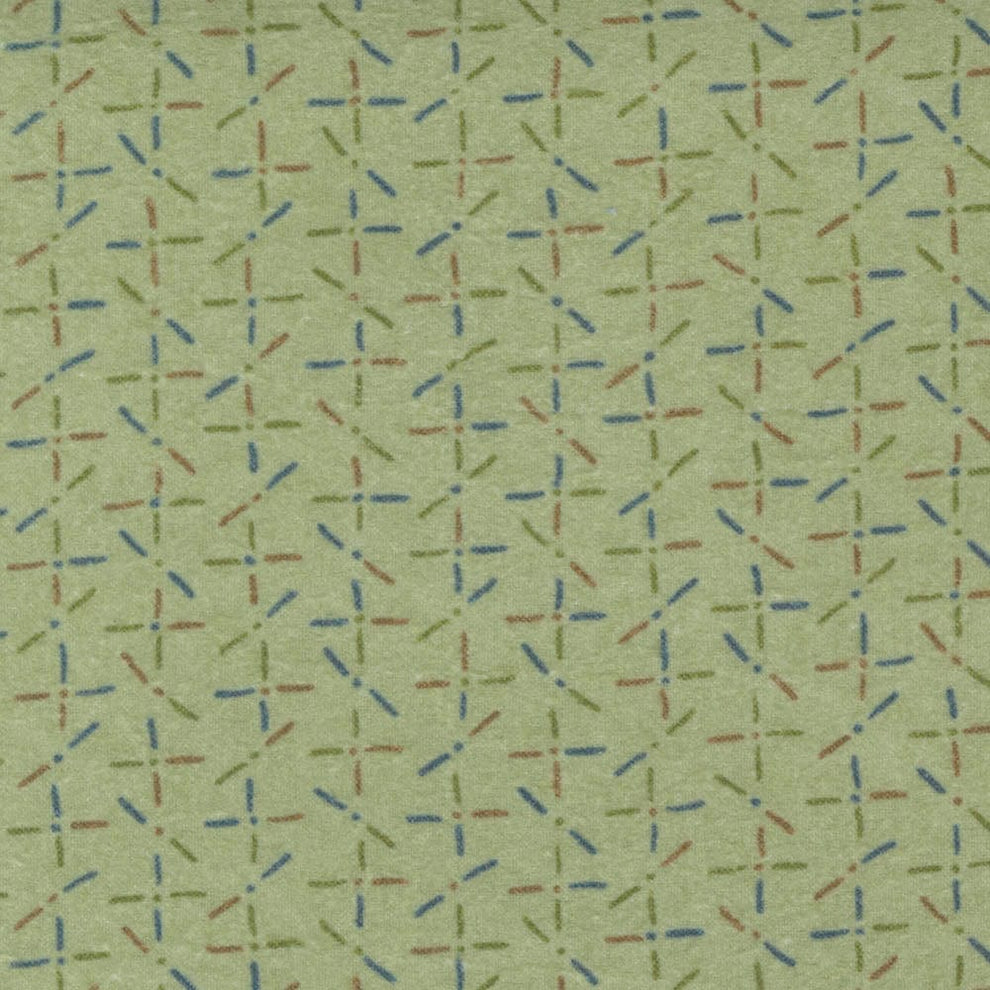 Moda Fabric Moda Fall Fantasy Flannels Criss Cross Fern Fabric 6846 12F  - The Sewing Studio