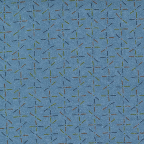 Moda Fabric Moda Fall Fantasy Flannels Criss Cross River Fabric 6846 16F  - The Sewing Studio