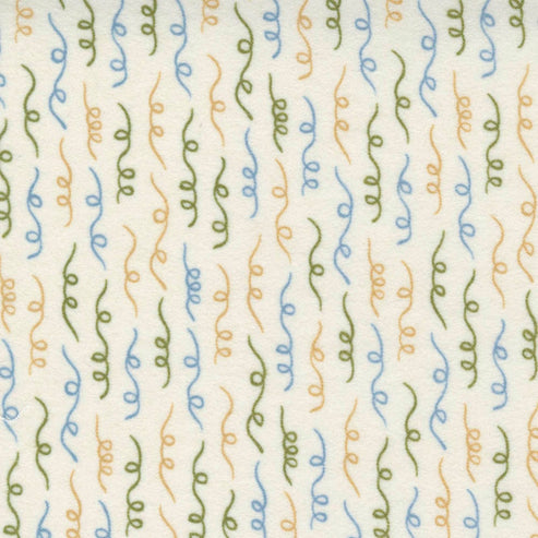 Moda Fabric Moda Fall Fantasy Flannels Curly Qs Birch Fabric 6845 15F  - The Sewing Studio