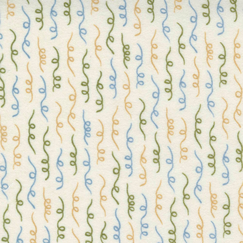 Moda Fabric Moda Fall Fantasy Flannels Curly Qs Birch Fabric 6845 15F  - The Sewing Studio