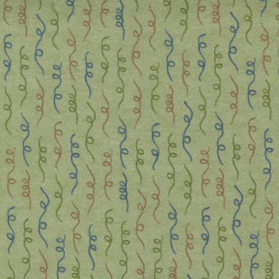 Moda Fall Fantasy Flannels Curly Qs Fern Fabric 6845 12F