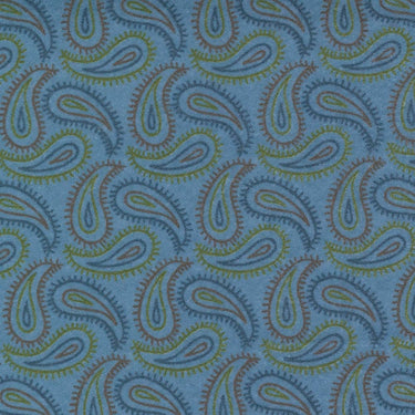 Moda Fabric Moda Fall Fantasy Flannels Paisley Swirl River Fabric 6841 26F  - The Sewing Studio for sale UK - The Sewing Studio