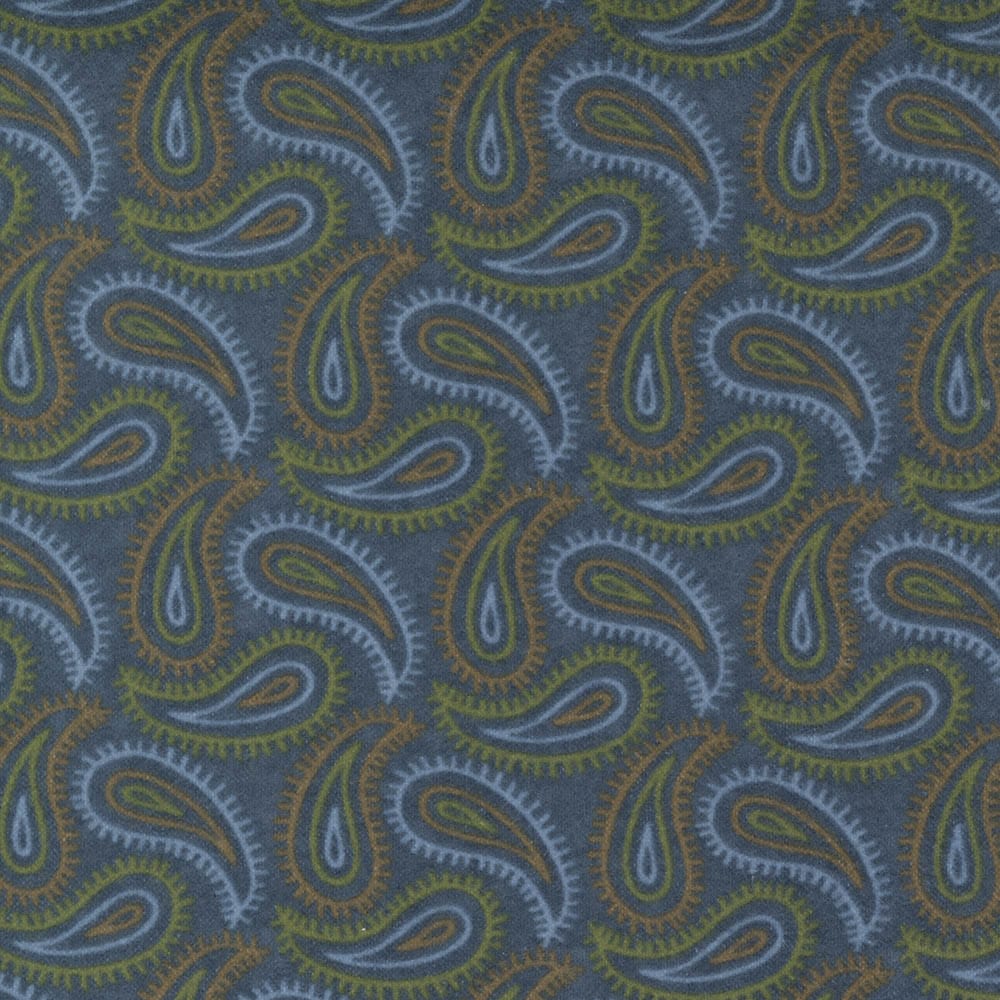 Moda Fabric Moda Fall Fantasy Flannels Paisley Swirl Storm Fabric 6841 27F  - The Sewing Studio