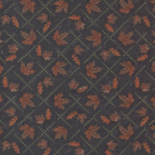 Moda Fabric Moda Fall Melody Flannel Fabric Diamond Leaves Black 6903-18F  - The Sewing Studio