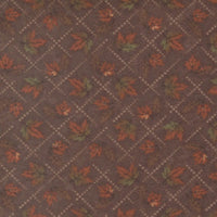 Moda Fabric Moda Fall Melody Flannel Fabric Diamond Leaves Brown 6903-14F  - The Sewing Studio