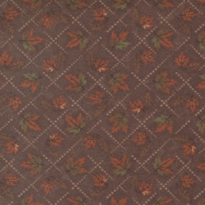 Moda Fall Melody Flannel Fabric Diamond Leaves Brown 6903-14F