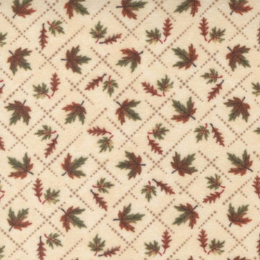 Moda Fabric Moda Fall Melody Flannel Fabric Diamond Leaves Cream 6903-11F  - The Sewing Studio for sale UK - The Sewing Studio