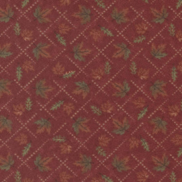 Moda Fabric Moda Fall Melody Flannel Fabric Diamond Leaves Crimson 6903-16F  - The Sewing Studio for sale UK - The Sewing Studio