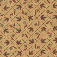 Moda Fabric Moda Fall Melody Flannel Fabric Diamond Leaves Golden 6903-15F  - The Sewing Studio