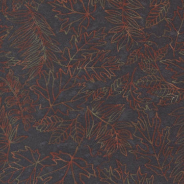 Moda Fabric Moda Fall Melody Flannel Fabric Forest Floor Leaf Black 6904-18F  - The Sewing Studio for sale UK - The Sewing Studio