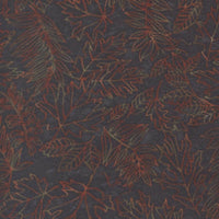 Moda Fabric Moda Fall Melody Flannel Fabric Forest Floor Leaf Black 6904-18F  - The Sewing Studio