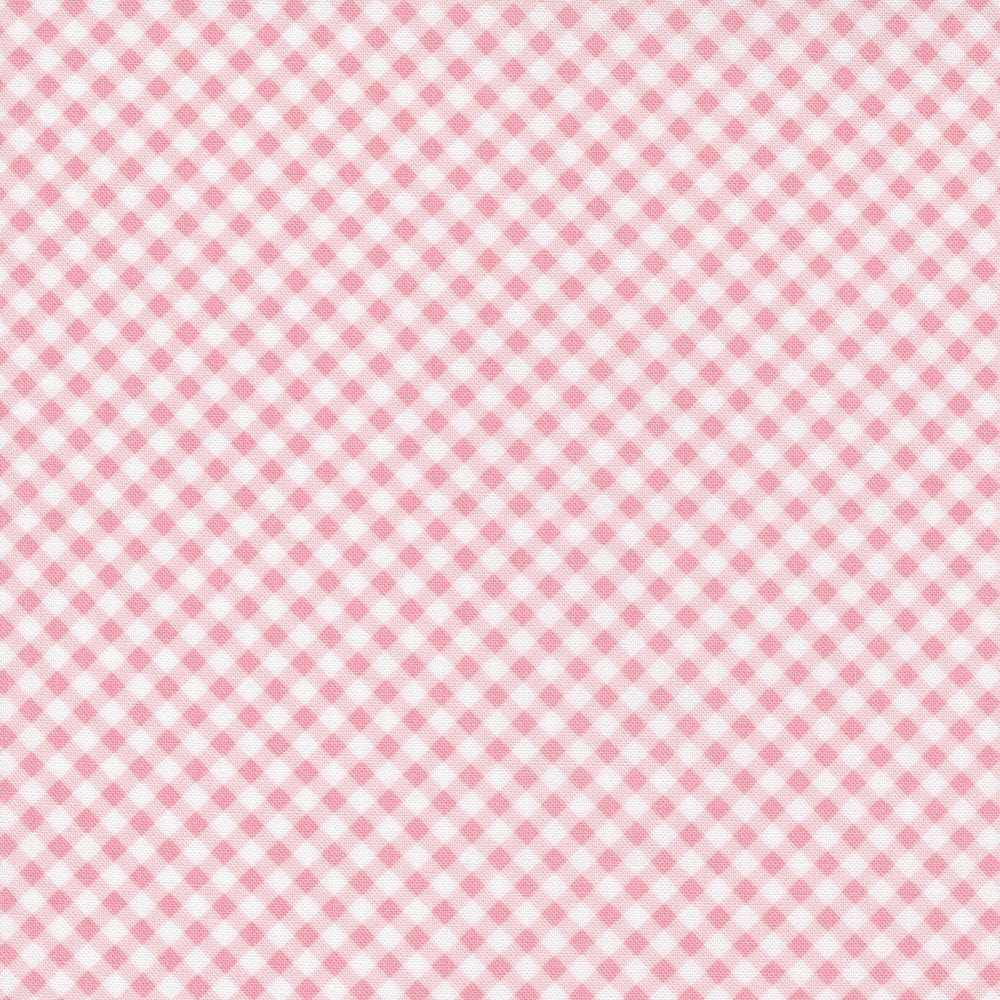 Moda Fabric Moda Grace Gingham Blush Fabric 18723 14  - The Sewing Studio