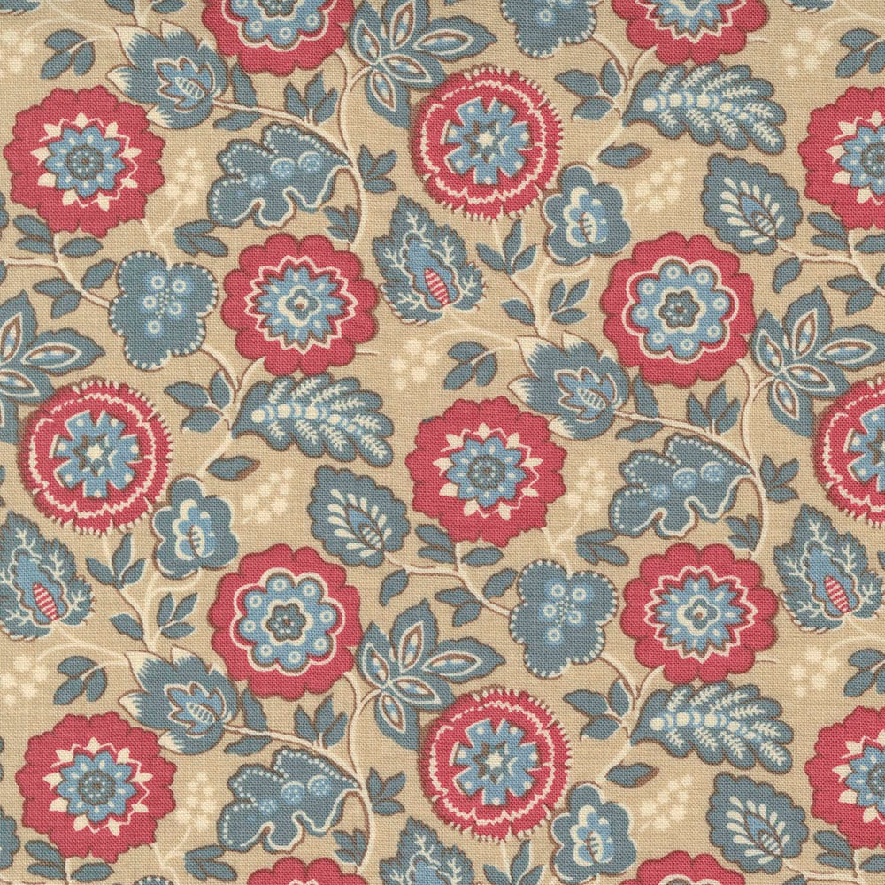 Moda Fabric Moda La Vie Boheme Roma Floral Oyster Fabric 13903 14  - The Sewing Studio