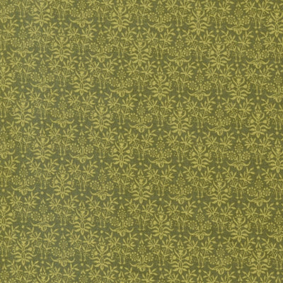 Moda Morris Meadow Bookbinding Damask Fennel Green 8377-20