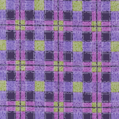 Moda Pansys Posies Fabric Plaids Checks Amethyst 48725-15