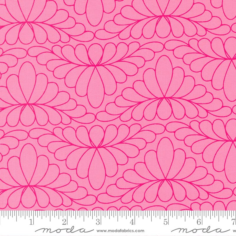 Moda Fabric Moda Rainbow Sherbet Feather Arc Bubblegum 45020-38  - The Sewing Studio