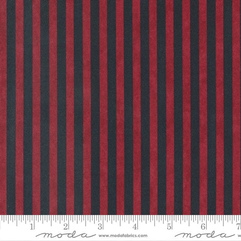 Moda Fabric Moda Shoppes On Main Awning Stripe Crimson 6926-17  - The Sewing Studio