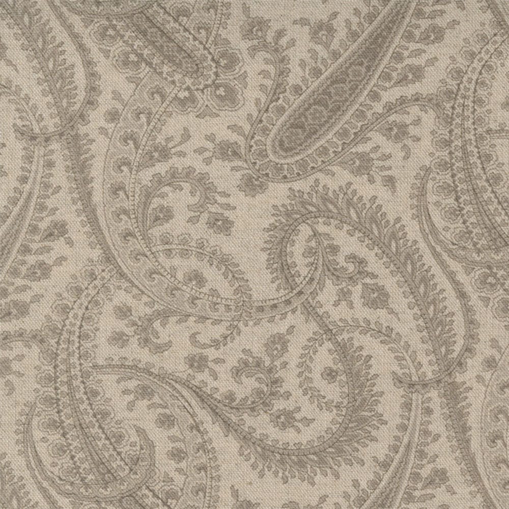 Moda Fabric Moda Sister Bay Paisley Linen Natural Driftw Fabric 44272 35L  - The Sewing Studio