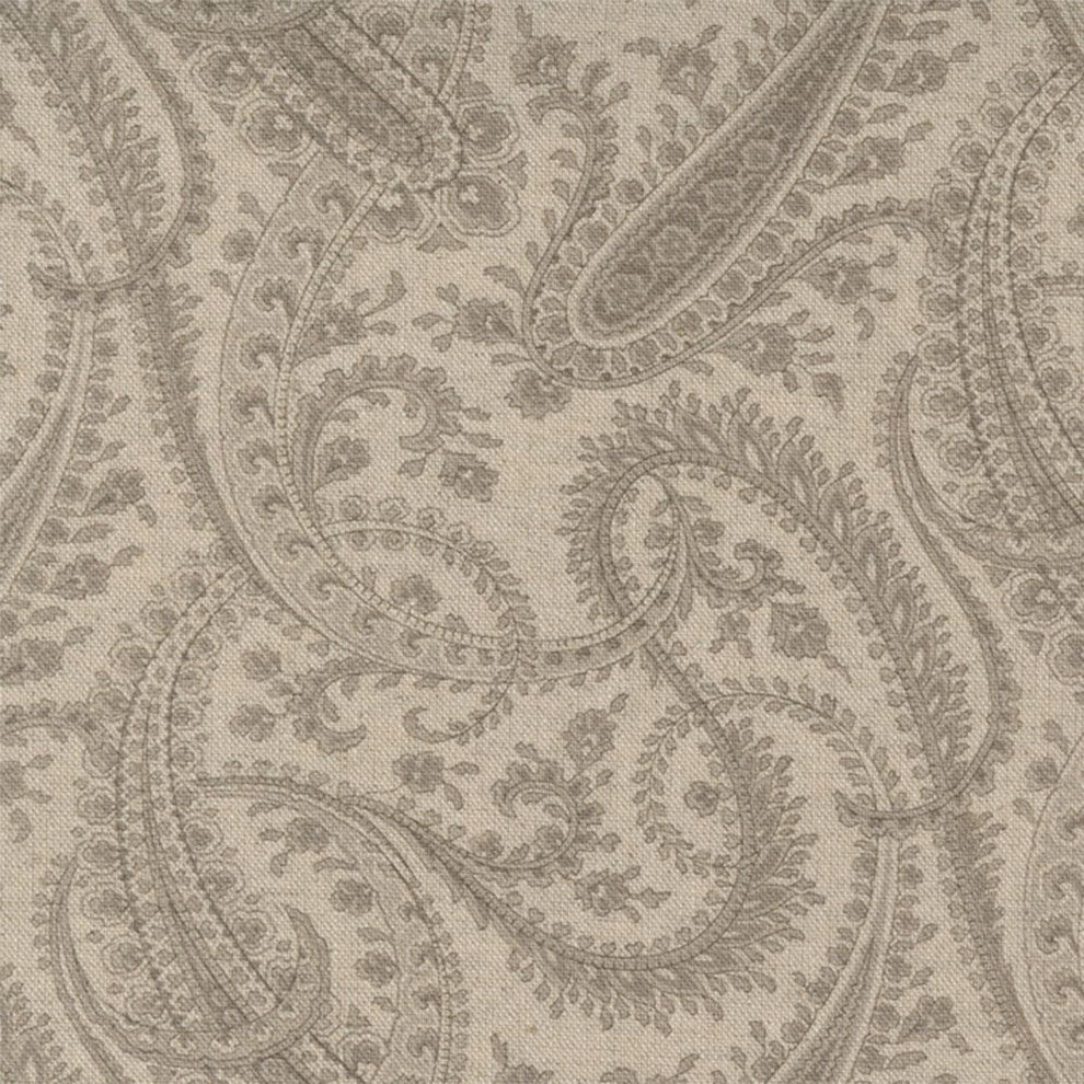 Moda Fabric Moda Sister Bay Paisley Linen Natural Driftw Fabric 44272 35L  - The Sewing Studio