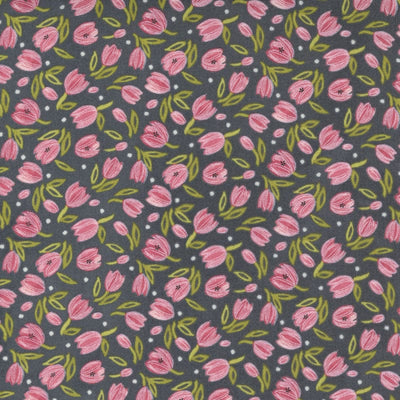 Moda Tulip Tango Fabric Tiny Tulip Shadow 48713-14